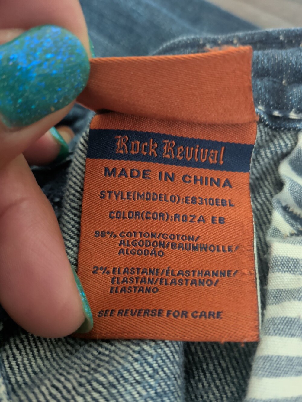 Rock Revial Roza Easy Boot Women Blue Denim Jeans Sz 31 Flap Pocket Distressed - Picture 7 of 16